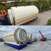 Machine de pyrolyse intermittente pour pneus usagés, déchets solides et plastiques à haute capacité, transformant ces déchets en huile de pyrolyse
