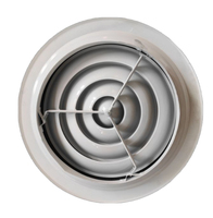 Diffuseur rond moderne en alliage d'aluminium, réglable et durable, grille d'aération de plafond pour entrepôt extérieur et salon