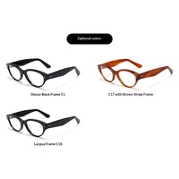 Lunettes anti-lumière bleue œil-de-chat style euro-américain 2026 pour femmes, monture intégrale en acétate, motif géométrique, design vintage