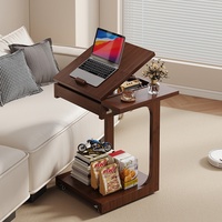 Table basse mobile moderne et simple en bois, meuble d'appoint de luxe pour salon, table de chevet, étagère de rangement multifonctionnelle pour chambre à coucher