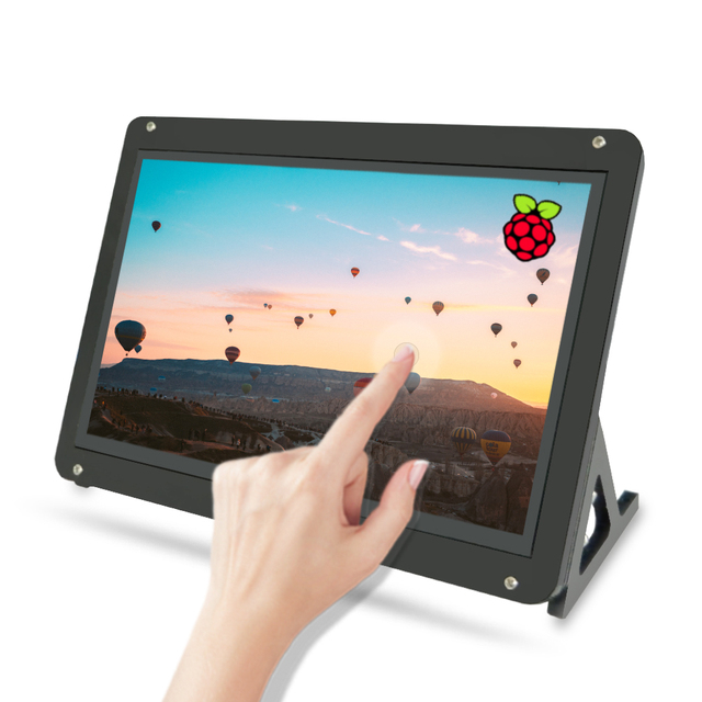 With Case  Capacitive for Raspberry Pi USB Touchscreen 7 Inch 1024x600 Tft FHD Wide Display Module LCD Panel IPS Screen