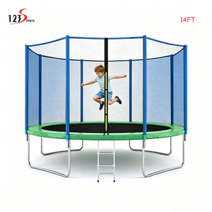 <span class=keywords><strong>Trampoline</strong></span> de jardin 14FT pour enfants, coloré, avec <span class=keywords><strong>filet</strong></span> de sécurité en PP et échelle en acier – Prix de gros - Product Image 1