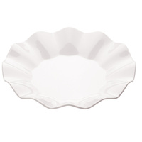 Assiette ronde NSF avec bord ondulé Assiettes en mélamine 7 8 9 10 12 14 15 pouces Assiettes ondulées blanches