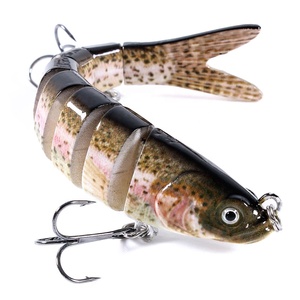 Fabbrica 3.94 pollici wobbler swimbait snodato con 3D richiamo occhi - Product Image 2