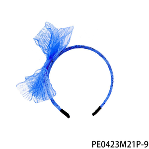 Diadema con <span class=keywords><strong>lazo</strong></span> de encaje azul Retro de los años <span class=keywords><strong>80</strong></span> PESENAR-Accesorio para el cabello de declaración Vintage para fiestas temáticas de los años <span class=keywords><strong>80</strong></span> y <span class=keywords><strong>moda</strong></span> nostálgica - Product Image 5