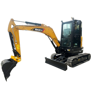 Mini-excavatrice sur chenilles Sany 35U d'occasion, 3,5 tonnes, avec accessoire de démolition à grappin - Product Image 1