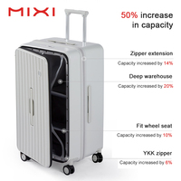 Ensemble de bagages 4 roues de grande capacité valises de luxe légères à ouverture latérale Bagages à roulettes profonds avec fermeture éclair YKK