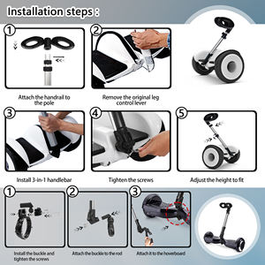<span class=keywords><strong>Guidon</strong></span> adapté pour Segway S Smart miniPRO fonction réglable trois-en-un y compris pince de jambe de poignée et support de pied - Product Image 6