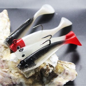 Mar de agua dulce T cola PVC pesca plástico suave cabeza de plomo Jighead cuerpo suave señuelo con cola de paleta para pez lubina - Product Image 6