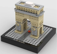 Modelo de Edificio Famoso Mundialmente de Yili Custom Architecture, Bloques de Construcción de Plástico ABS a Escala 1:12, 3D Moc, Juego de 50 Piezas, Juguete de Bricolaje para Mayores de 14 Años