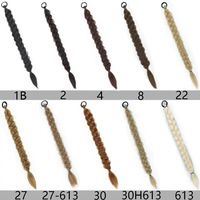Yaojingnan Longue Queue de Cheval Tressée, Extension de Cheveux Synthétiques en Fibre Haute Température Résistante à la Chaleur, Clip de Coiffage 120g pour Usage Quotidien