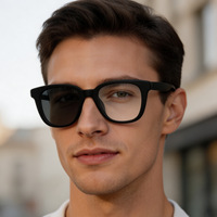 Nouvelles Lunettes de Soleil Photochromiques Carrées Tendance 2026 Style Européen et Américain pour Hommes – Monture en Acétate Élégante avec Broches – Protection UV400