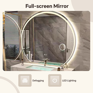 Meuble-lavabo autoportant moderne avec vasque en céramique et miroir intelligent 36-92 pouces, lavabo simple en bois pour villa - Product Image 4