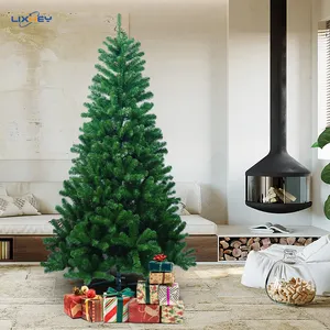 2023 Christmas For Decorating Indoor Green Luxury Environmentally Friendly Durable PVC Steel Wire Artificial Christmas Tree