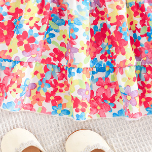 ชุดเสื้อผ้าเด็กสำหรับเด็กผู้หญิงอายุ 3 8 ปี ผ้าฝ้ายเดนิมลายดอกไม้สไตล์จีนระบายอากาศได้ดี ชุดแฟชั่นหรูหรา - Product Image 6