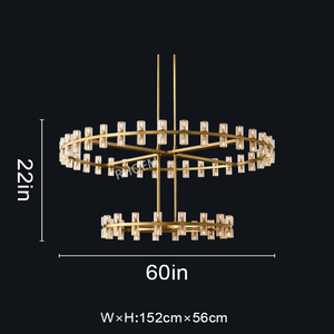 Lampadario a due livelli rotondo a LED in cristallo K9 Arcachon per villa americana, soggiorno, <span class=keywords><strong>sala</strong></span> da pranzo, illuminazione di lusso, decorazione per la <span class=keywords><strong>casa</strong></span> - Product Image 2