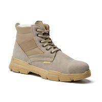 Chaussures de travail en cuir de qualité pour hommes, bottes de sécurité à embout d'acier, chaussures de sécurité de travail confortables pour l'extérieur