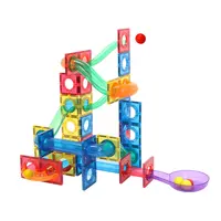 Mntl azulejos magnéticos para corrida, 100 peças, mármore, brinquedos magnéticos, seguro, blocos de construção para crianças