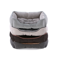 Coussin de cage pour chien en peluche de luxe lavable, rectangulaire, doux, pour petits chiens, avec fond antidérapant