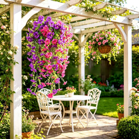 Fleur artificielle murale en soie, imitation eucalyptus et orchidée, maille 45, pour décoration extérieure et intérieure, best-seller transfrontalier en dropshipping