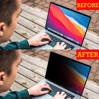 Filtre de confidentialité magnétique amovible pour écran de protection pour Macbook Pro 15 pouces avec barre tactile (fin 2016-présent) A1707, A1990
