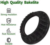 Amazon Venta caliente E26 roscado lámpara anillos negro baquelita tornillo bombillas lámpara/hembra de anillo/Adaptador anillo