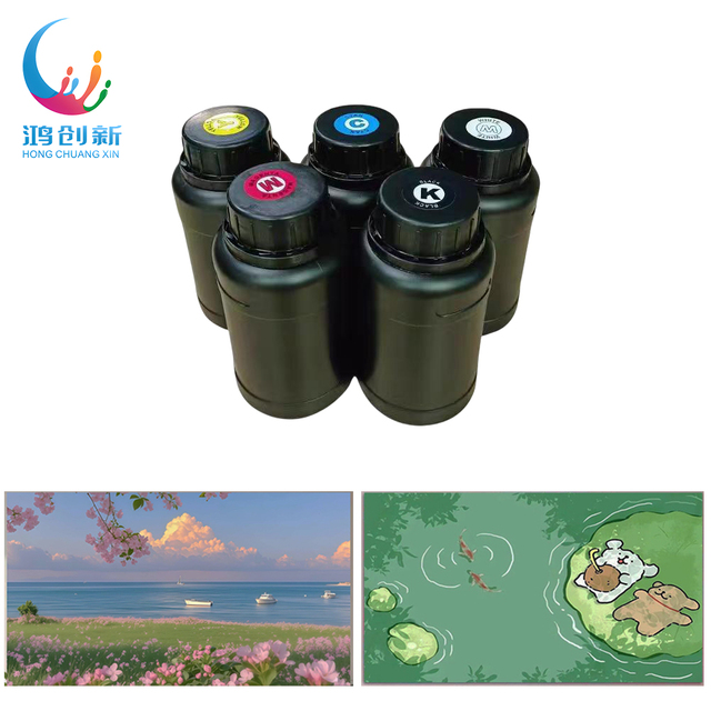 UV Ink for Inkjet Printers Soft Medium Hard Ink Set for Egg Printing Flatbed Machines