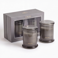 Vente en gros de pots en verre vides de luxe de 12 oz avec logo personnalisé, avec boîte, pour la fabrication de bougies, l'emballage de cadeaux et la décoration de la maison