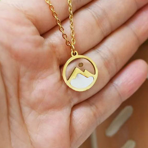 Collar de acero inoxidable con semilla de mostaza para mujer y hombre - Moviendo montañas y llenando mares - Product Image 1