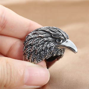 Eagle <b>Ring</b> Stainless Steel Men's Punk Style Animal <b>Ring</b> Gift 24041 - Product Image 3