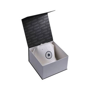 Carton <span class=keywords><strong>personnalisé</strong></span> de haute qualité Impression de logo de qualité supérieure pliable magnétique rigide Casquette de baseball boîte postale en papier emballage pour chapeaux - Product Image 2