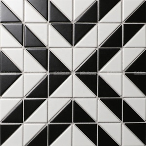 Carreaux <span class=keywords><strong>de</strong></span> sol géométriques classiques en céramique émaillée mate noire <span class=keywords><strong>et</strong></span> blanche <span class=keywords><strong>de</strong></span> 2 pouces, mosaïque pour la décoration <span class=keywords><strong>de</strong></span> la <span class=keywords><strong>salle</strong></span> <span class=keywords><strong>de</strong></span> <span class=keywords><strong>bain</strong></span> <span class=keywords><strong>et</strong></span> du salon - Product Image 5