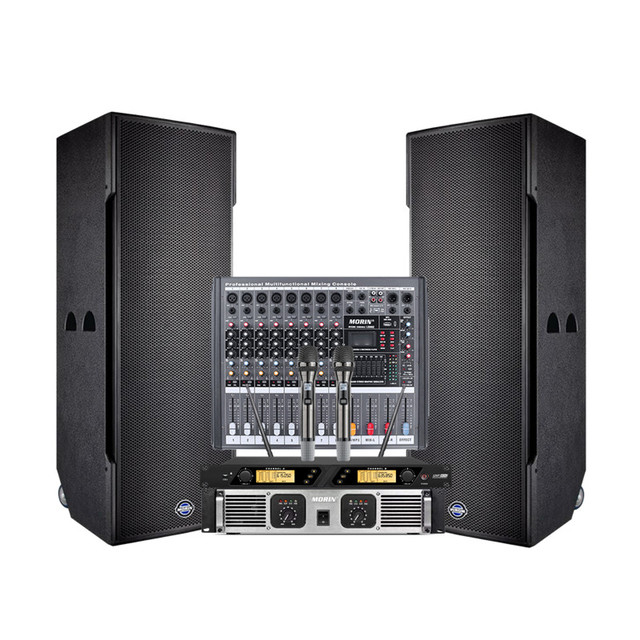 Dual 15" Professional Speakers Audio Mixer Sound System for Stage Concert Speaker Box