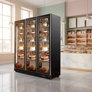 Vitrina Refrigerada para Pasteles Nuelead NE-990ck, <span class=keywords><strong>Tres</strong></span> Puertas <span class=keywords><strong>de</strong></span> Vidrio, Sin Escarcha, Fácil <span class=keywords><strong>de</strong></span> Limpiar, <span class=keywords><strong>de</strong></span> Pie - Product Image 3