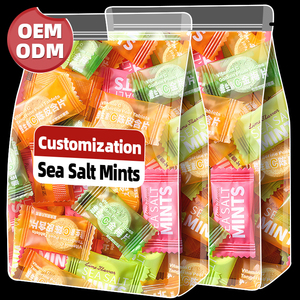 Tabletas Duras Sin Azúcar con Sabor a Menta, Múltiples Sabores, Aliento Fresco <span class=keywords><strong>Intenso</strong></span>, Golosinas Dulces y Refrescantes, Bolsa de Dulces con Sabor a Sal Marina, 500g - Product Image 3