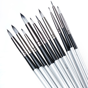 Yihuale Art fournisseur <span class=keywords><strong>peinture</strong></span> ensemble en <span class=keywords><strong>bois</strong></span> artiste pinceaux 10 pièces cheveux synthétiques pour huile aquarelle acrylique bricolage <span class=keywords><strong>peinture</strong></span> - Product Image 3