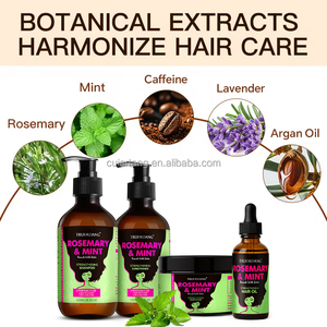 Conjunto de champú y acondicionador para el crecimiento del cabello con etiqueta privada, Natural anticaspa, crecimiento de caída, biotina, romero, cuidado del cabello - Product Image 2