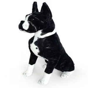 NUOVO design peluche cane farcito giocattolo realistico peluche boxer cane giocattolo della peluche