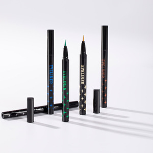 <span class=keywords><strong>Eyeliner</strong></span> liquide nacré imperméable à l'eau à paillettes noires à pointe de pinceau ultra fine flexible à étiquette privée personnalisée - Product Image 1