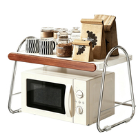 Support de four à micro-ondes en bois pour cuisine, étagère de rangement en MDF avec plateau en bois