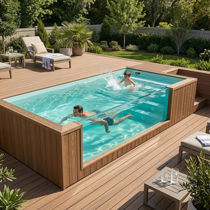 Piscine murale en acrylique résistant à la chaleur, piscine en fibre de verre à prix avantageux, piscine conteneur à vendre - Product Image 6