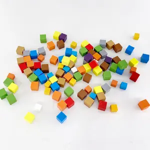 10毫米彩色木块计数儿童数学立方体，学前工艺品块