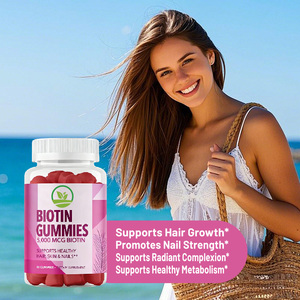 OEM/ODM Formule nutritionnelle pour femmes <span class=keywords><strong>Biotine</strong></span> <span class=keywords><strong>Complément</strong></span> <span class=keywords><strong>alimentaire</strong></span> Gommes à saveur de fraise Promouvoir des <span class=keywords><strong>cheveux</strong></span> sains et une peau saine - Product Image 4