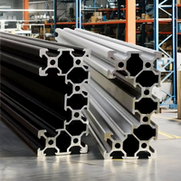 Perfil de Aluminio Anodizado Serie 6000 con Ranura en T y Ranura en V 2020 2040 2060 2080 para Estructuras de Exhibición y Marcos de Exhibición