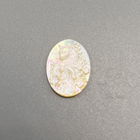 Kerajinan Vintage dari Cangkang Kerang Asli Berukir Motif Kucing dan Bunga, Cameo Putih Hitam Kuning, untuk Pembuatan Perhiasan Kalung Rantai Bambu, Bros, dan Kerajinan DIY
