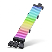Cable de Extensión de Alimentación para Tarjeta Gráfica, 12+4 Pines PCIE 4.0 12 VHPWR, Fuente de Alimentación para GPU, Tira ARGB, Cable Flexible de Neón para PC