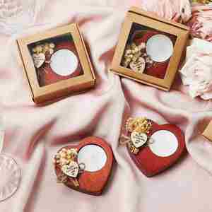 Portavelas de Madera Ecológico al por Mayor para Regalos de Boda, Recuerdos de Despedida de Soltera, Inauguración de Casa, con Grabado Personalizado - Product Image 4