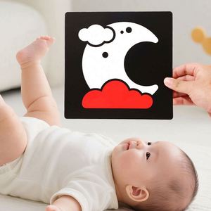 Cartes flash pour bébé, sans BPA, de qualité supérieure, noires, blanches et colorées, pour la stimulation visuelle des nouveau-nés - Product Image 2