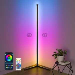 Popular Smart Led Lâmpada de Assoalho 1.2M 1.6M Design Moderno RGB multicolor sala de estar luz piso iluminação luz ambiente