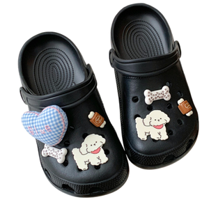 Zuecos Mary Jane de Plataforma Plana Suave Antideslizantes Reciclables de Verano Estilo Coreano con Diseño de Cachorro Dibujado a Lápiz para Mujer - Product Image 4